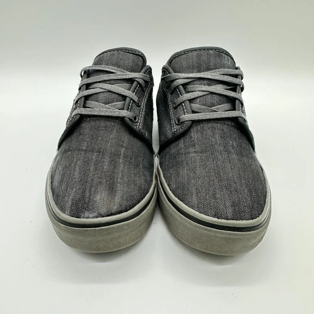 Vans Chukka Low Youth Dark Grey Denim & Pewter Skate Shoes Sz 4.5